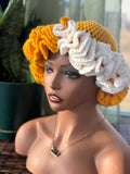 Golden Bloom Ruffle Hat