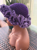 Purple Love Ruffle Hat