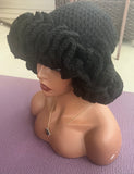 Black Ruffle Hat