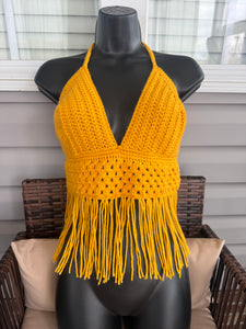 Fringed Halter Top