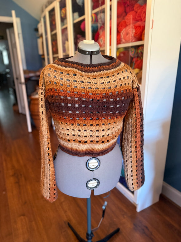Harvest Haze Crochet Pullover
