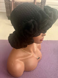 Black Ruffle Hat