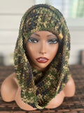 Camo Hooded cowl and hat