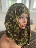 Camo Hooded cowl and hat