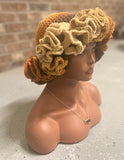 Brown ombre Ruffle hat