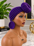 Purple Royalty Crochet headband & Earrings Set