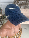 Navy bling hat