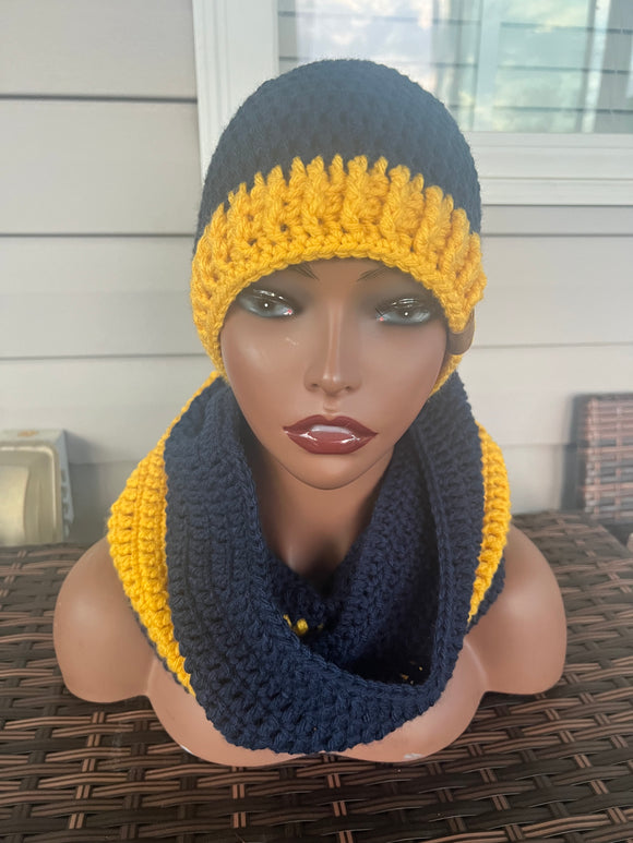 Midnight sun hat and cowl set