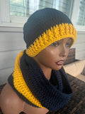 Midnight sun hat and cowl set