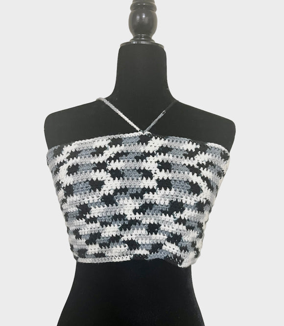 Cropped halter top