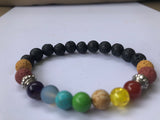 Chakra Diffuser bracelet/Yoga bracelet with genuine stones