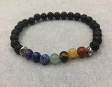 Chakra Diffuser bracelet/Yoga bracelet with genuine stones