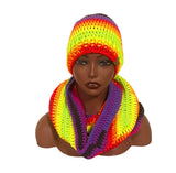 Hooded scarf and hat set