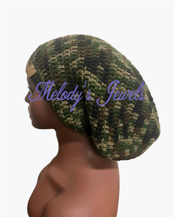 Camouflage slouch beanie
