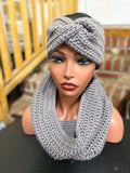 Gray scarf set
